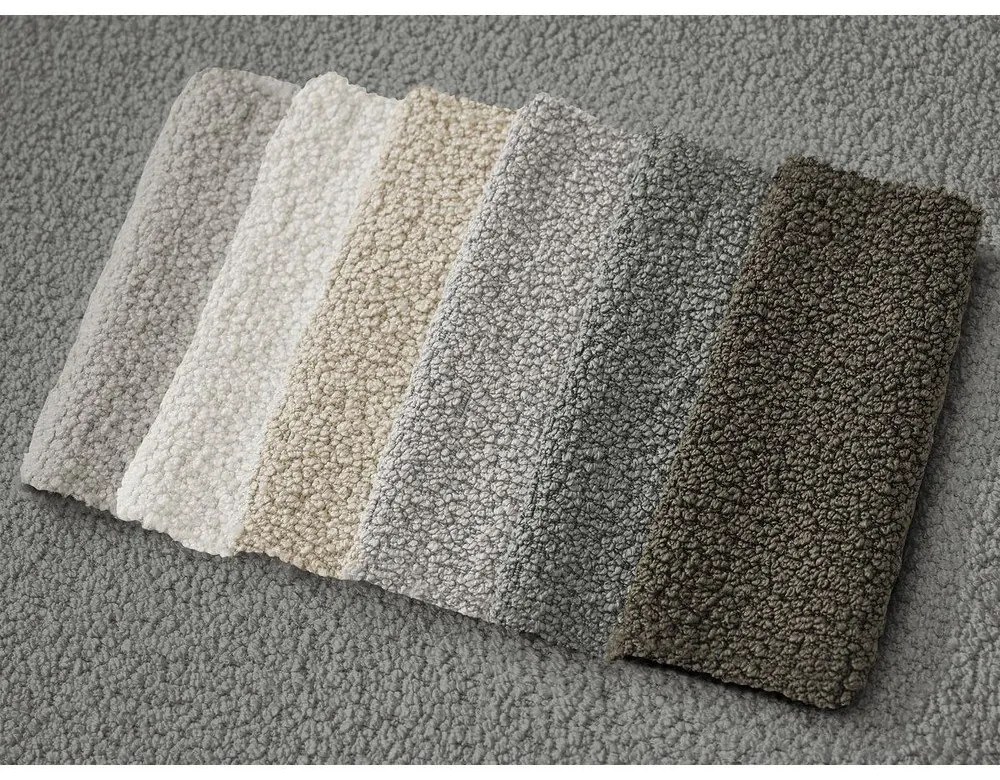 Sötétszürke buklé sarokkanapé (bal oldali-heverő résszel) Leonore – Bobochic Paris