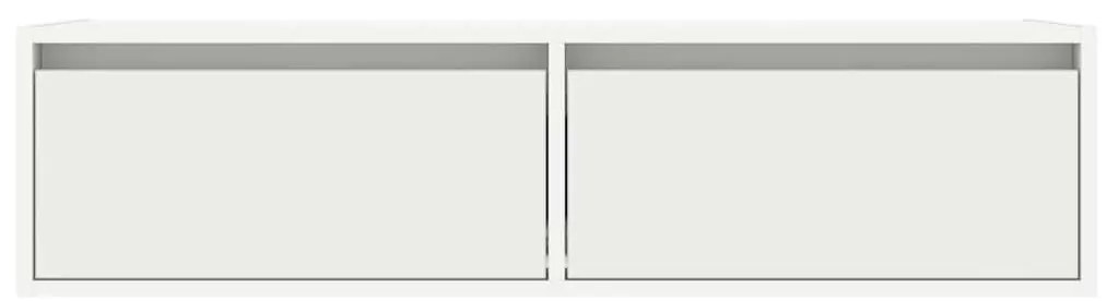 TV szekrény LED világítással fehér 100X35,5x25 cm