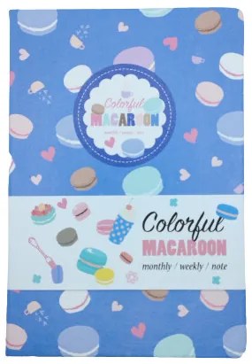 Macaronos tervező notesz A5, 19 cm X 13 cm X 1,5 cm