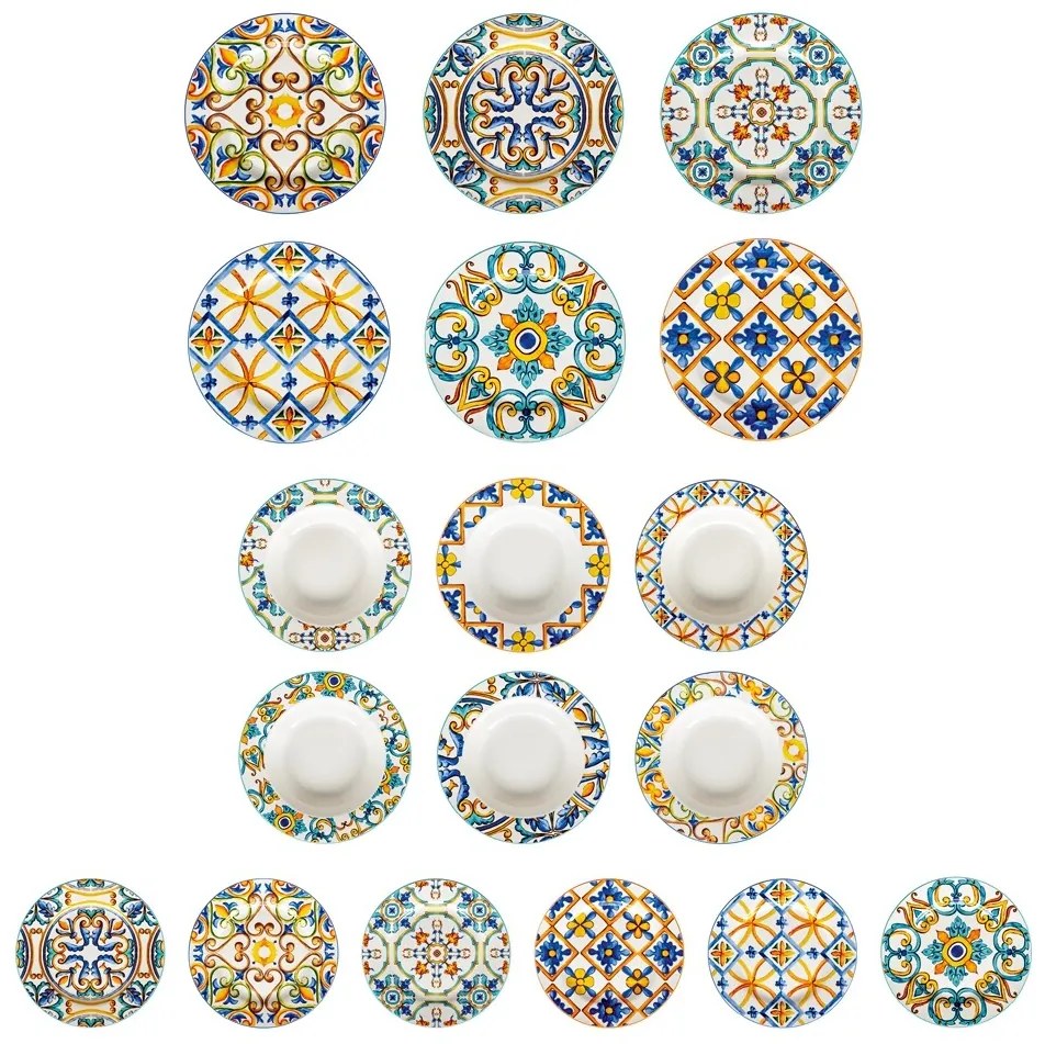 Medicea 18 darabos Étkészlet, Brandani, porcelán