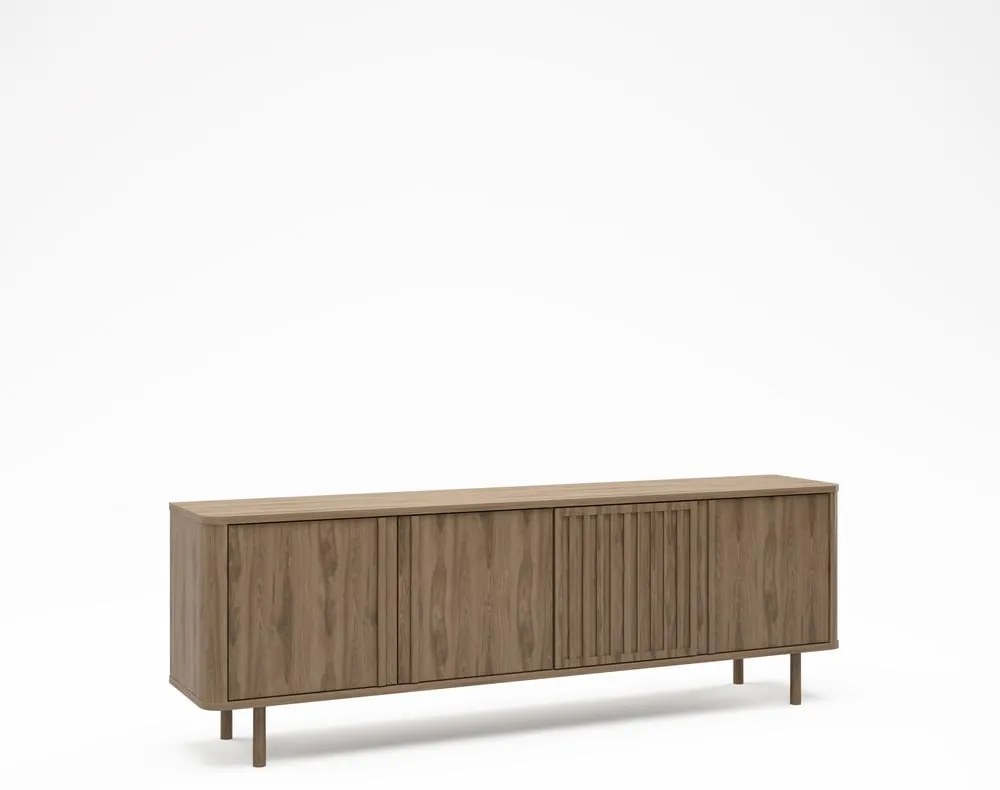 Natúr színű TV-állvány tölgyfa dekorral 180x60,5x35 cm Salma – Marckeric