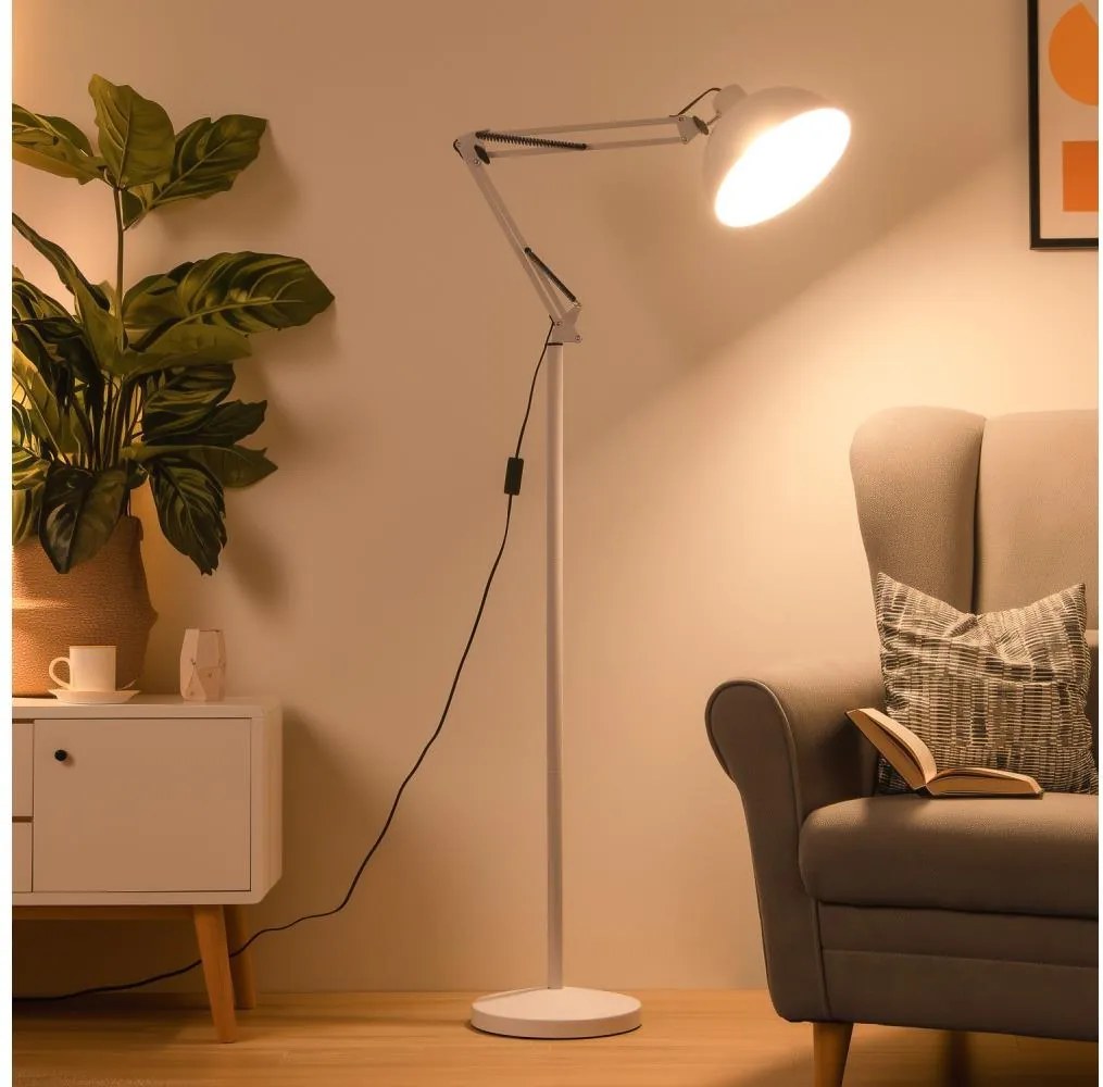 Brilagi - Rugalmas állólámpa TASKER 1xE27/60W/230V 157 cm fehér
