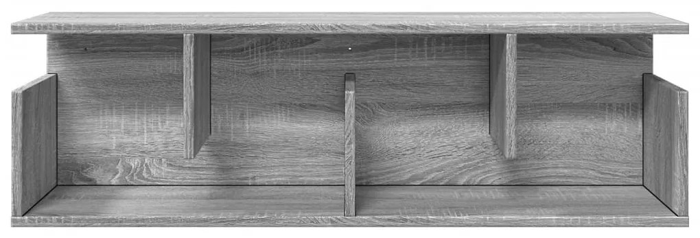 szürke sonoma színű szerelt fa faliszekrény 100 x 20 x 30 cm
