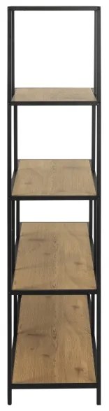 Könyvespolc SARON tölgy/fekete