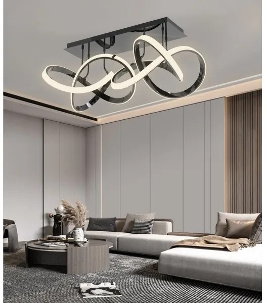 Wofi 9134-205 - LED állítható mennyezeti lámpa INDIGO LED/64W/230V fekete/krom