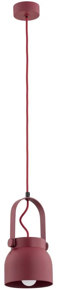 Argon 8292 - Csillár zsinóron LOGAN 1xE27/15W/230V á. 14 cm piros