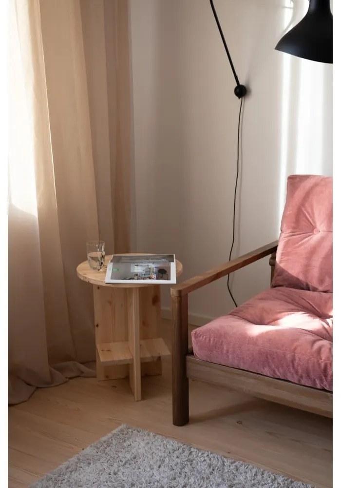 Bézs len kinyitható kanapé 205 cm Knob – Karup Design