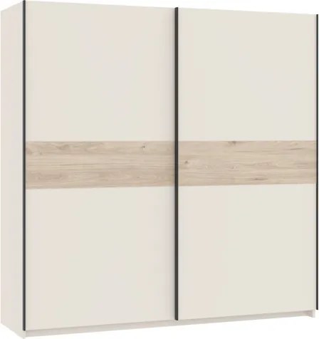 BERNO ruhásszekrény, 200 cm | Kasmír + Jackson hickory tölgy