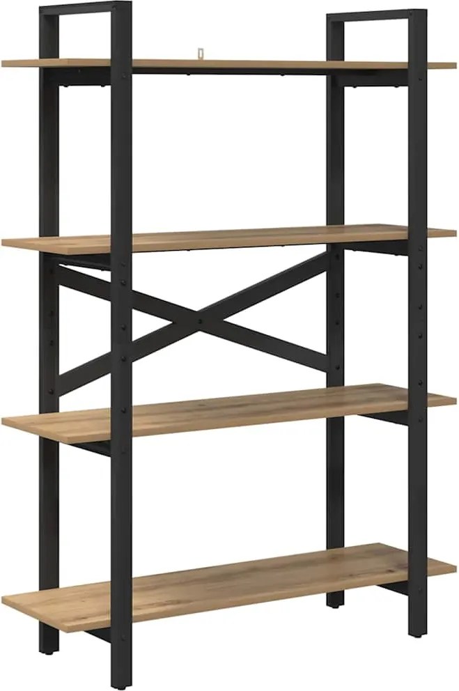 vidaXL Könyvespolc Artisan tölgy 100 x 33,5 x 140 cm Faanyag