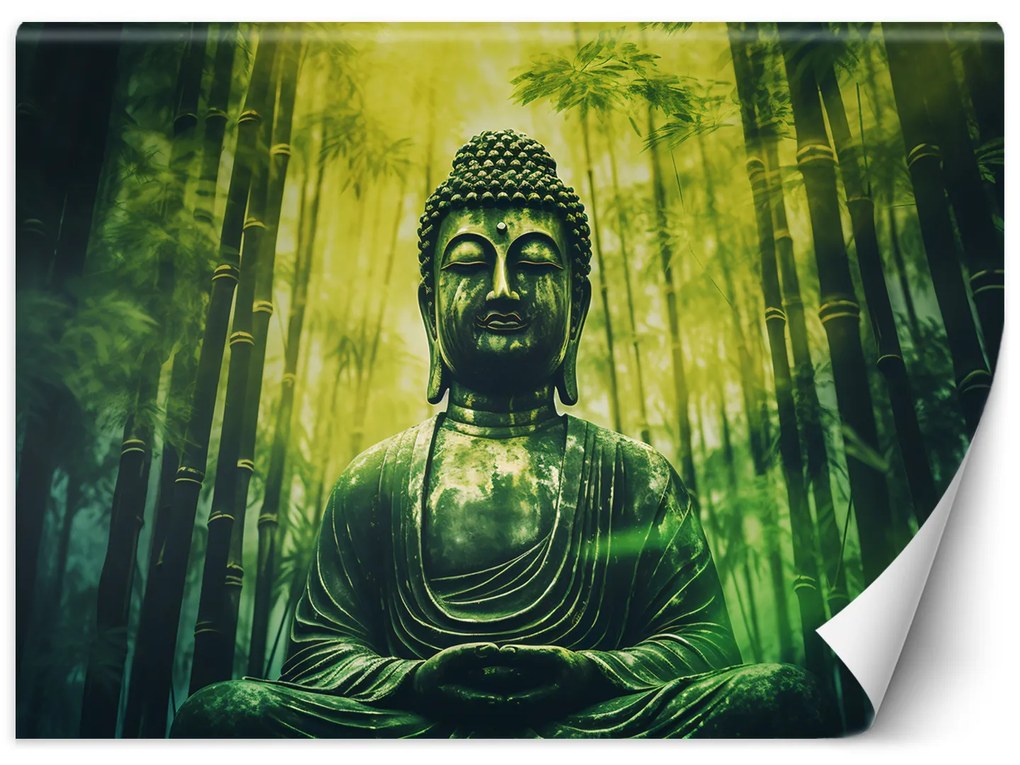 Gario Fotótapéta Buddha a bambusz erdőben Anyag: Vlies, Méret: 300 x 210 cm
