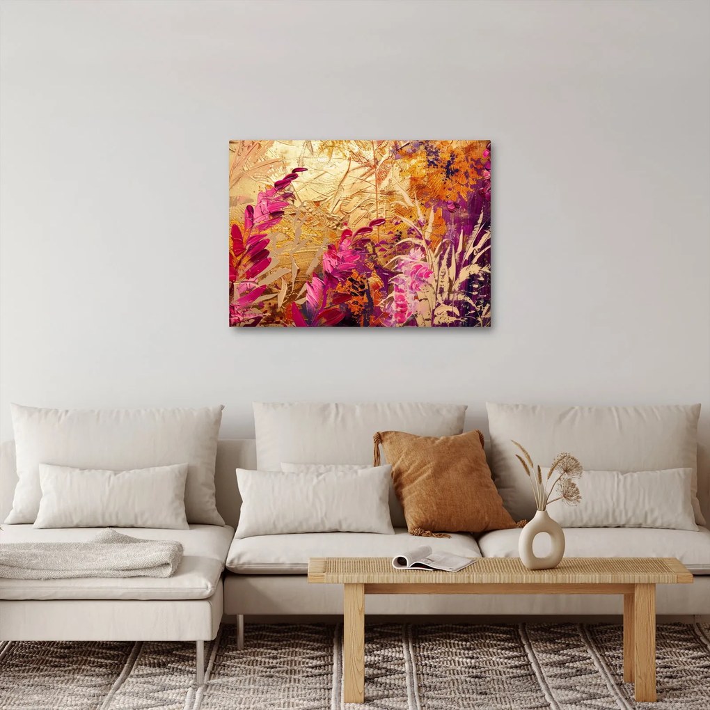 Kép - Absztrakt festmény virágok II. (70x50 cm)