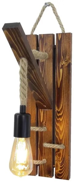 Fali lámpa AHSAP 1xE27/40W/230V fenyő dió