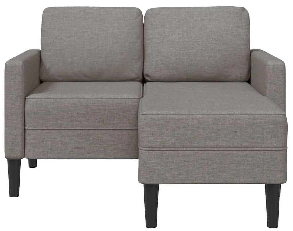tópszínű anyagból 2 üléses kanapé L-alakú kanapéval 125 cm