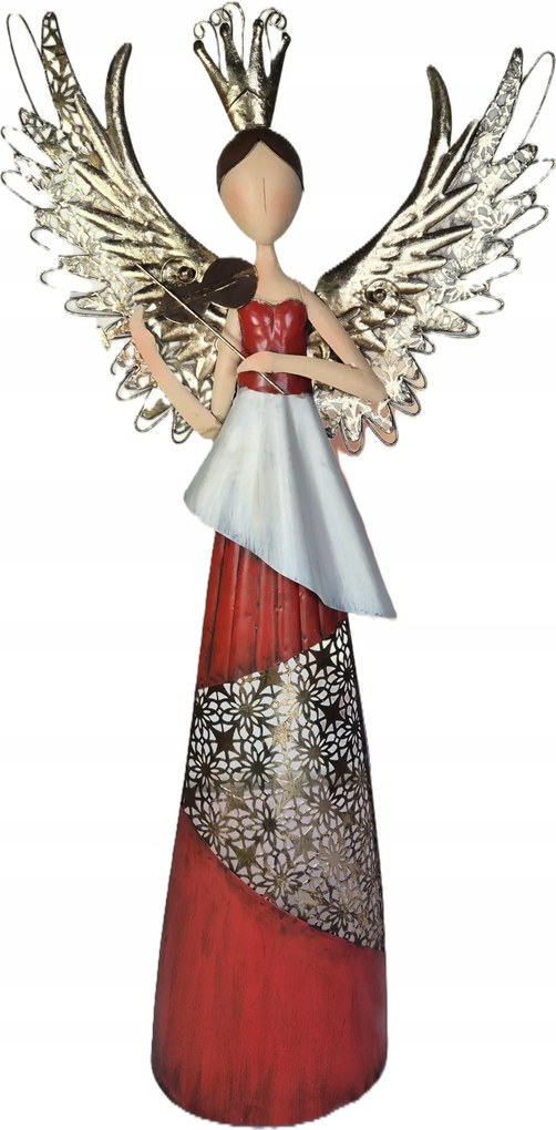 Angyal figura fém karácsonyi figura angyalka karácsonyi dekoráció