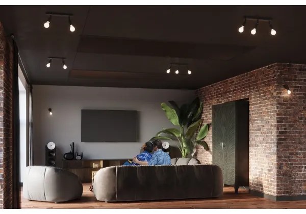 Sollux SL.1121 - Spotlámpa FORNES 2xE27/60W/230V fekete