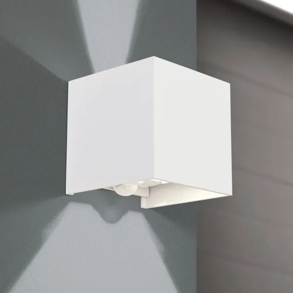 Orion AL 11-1314 - kültéri LED lámpa CUBE-S szenzorral, 13W, IP54, fehér