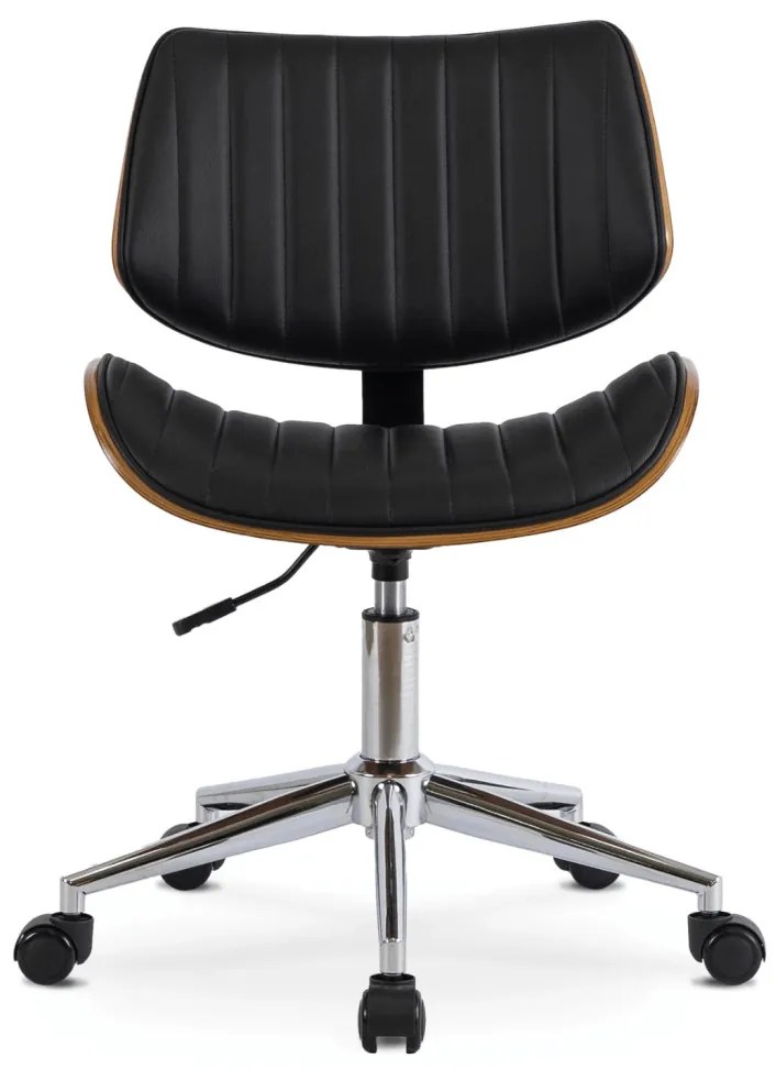 Fekete Eco-bőr Irodai Forgószék TEKSAS