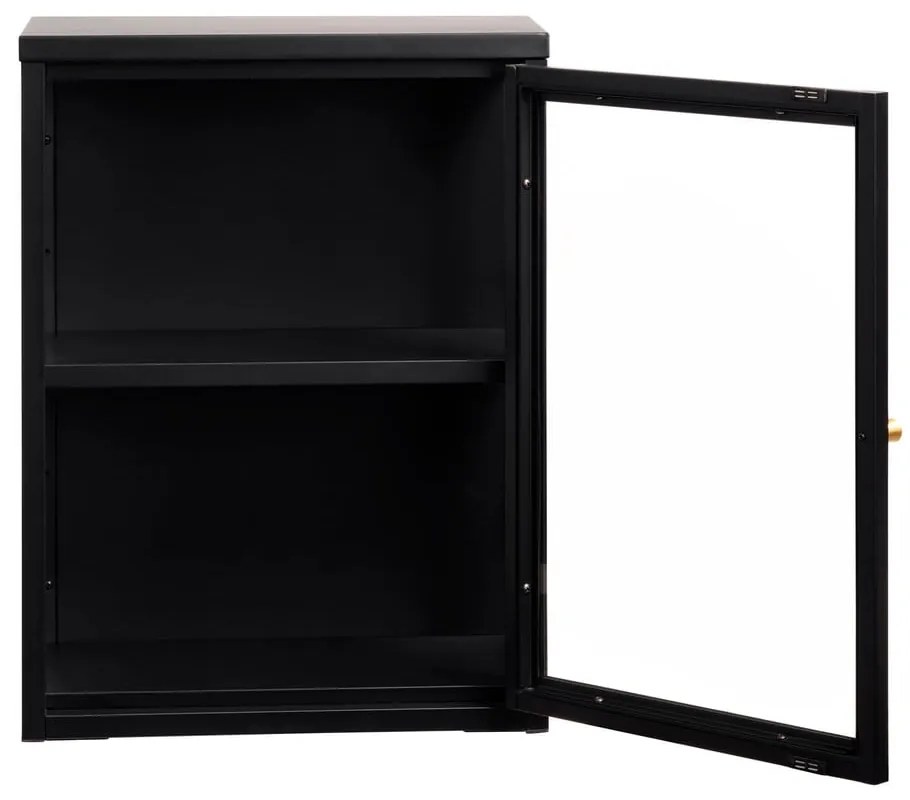Fekete fém függő tálalószekrény 45x60 cm Carmel – Unique Furniture