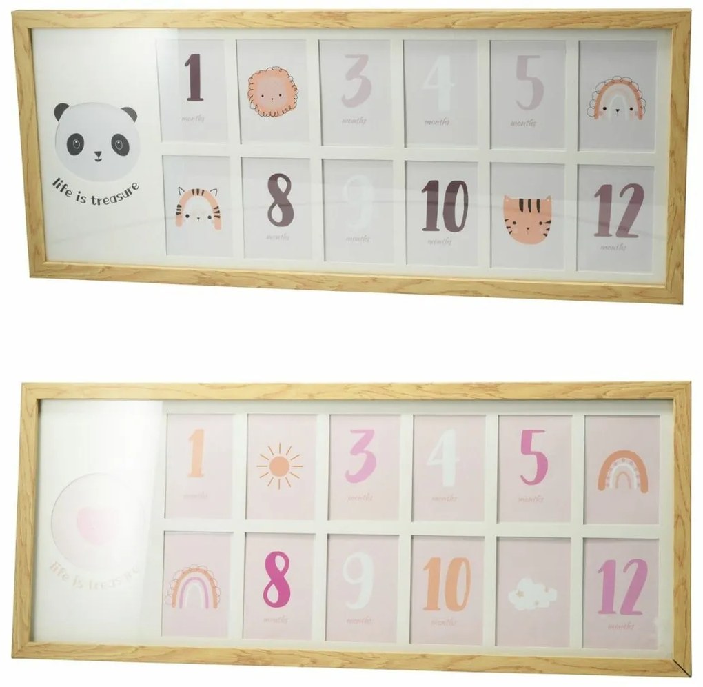 Heart gyermek képkeret, 60 x 25 x 1,8 cm , MDF, 12x 6 x 9 cm