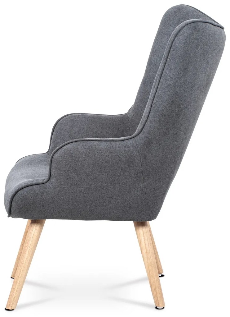 Fülkés fotel lábtartóval GREY2, szürke