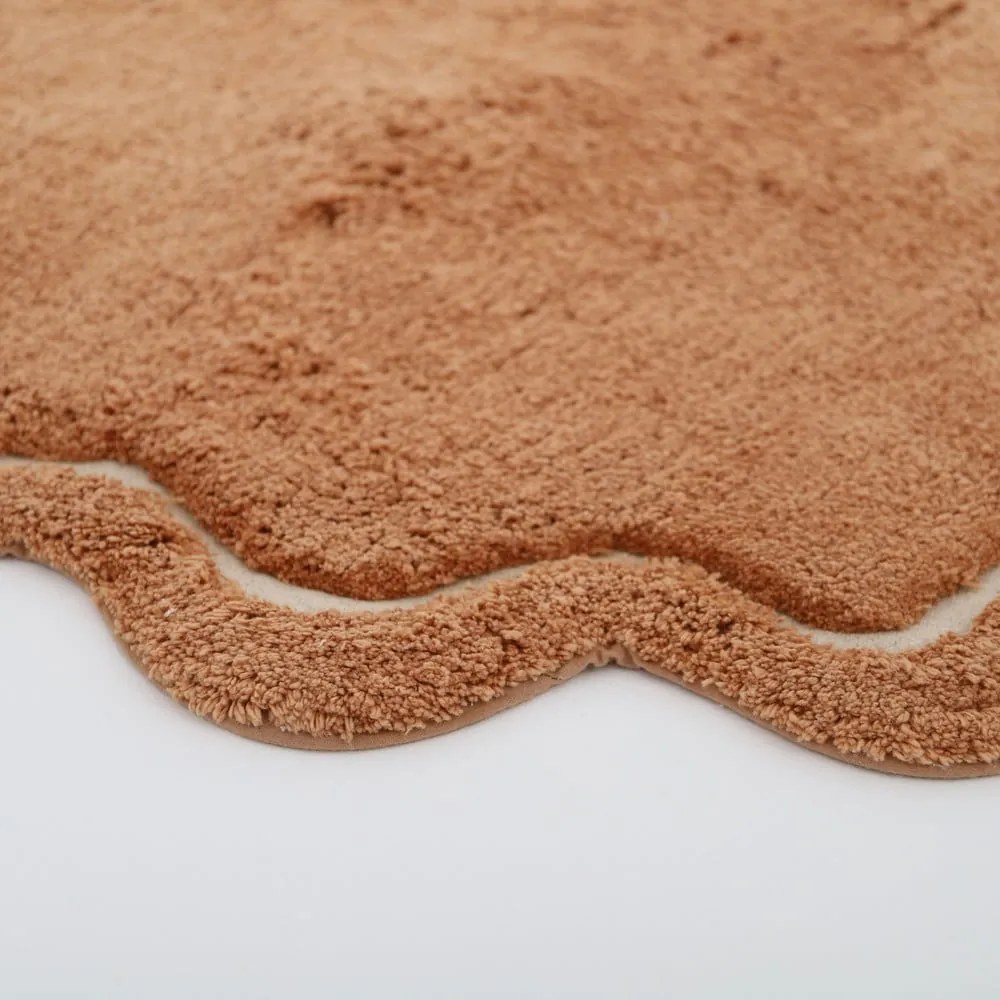 Téglavörös mosható kézi szövésű pamut kerek szőnyeg ø 110 cm Sweet April Toffee – Nattiot
