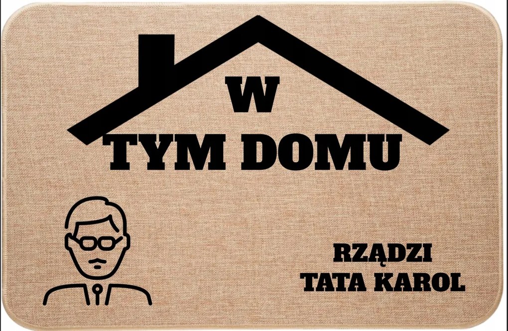 Lenvászon Lábtörlő Ebben A Házban Apa Uralkodik Apa Neve Apák Napja Ajándék