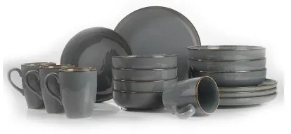 16 darabos szürke/porcelán étkészlet