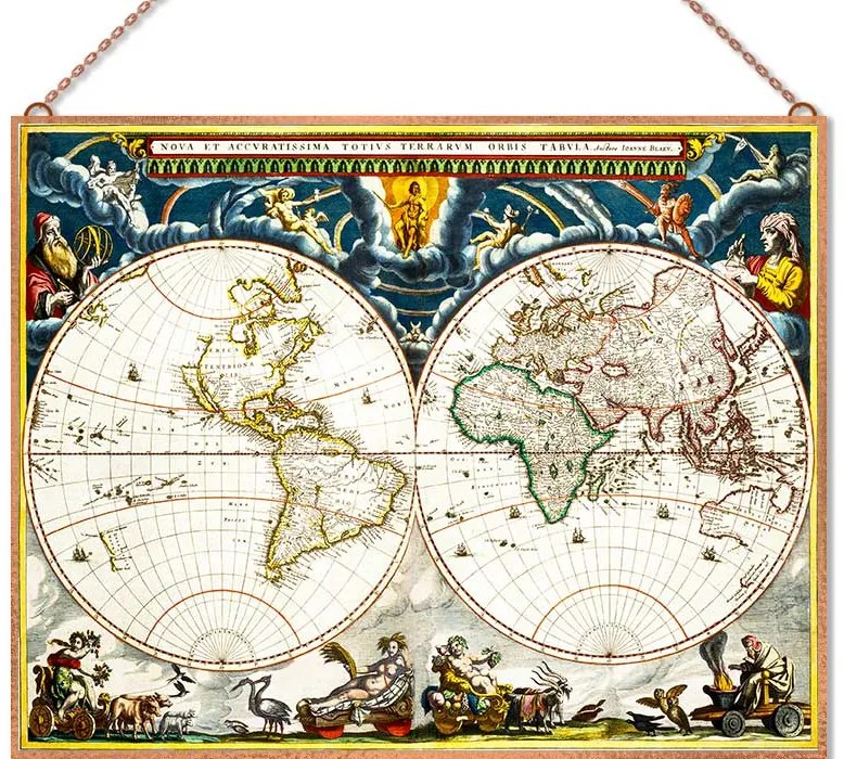 Antik térkép-Nova et Accuratissima üvegkép, falikép