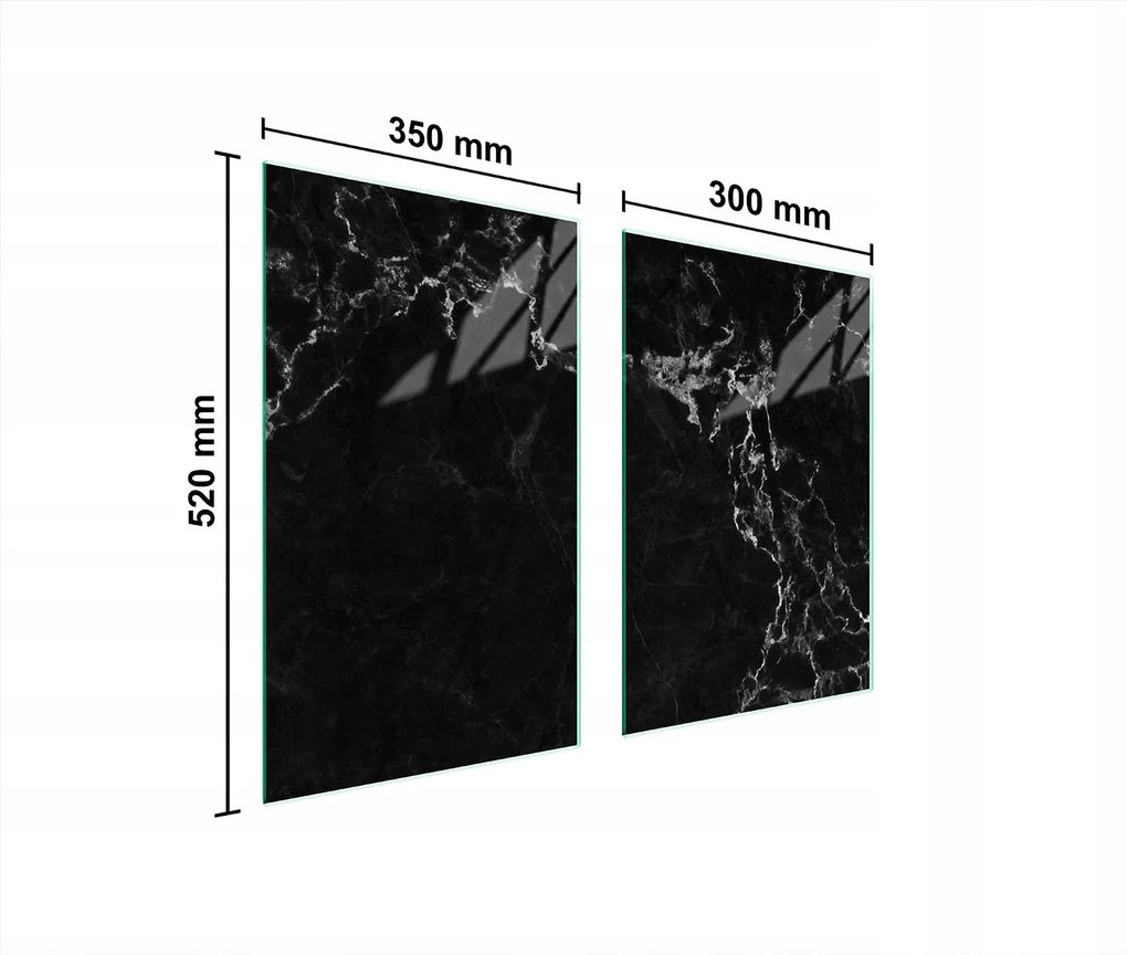 Üveg Konyhai Védőlap 65x52 Márvány