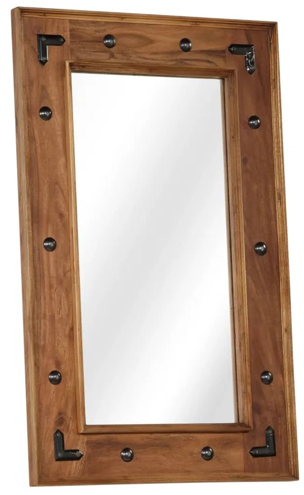 tömör akácfa keretű tükör 50 x 80 cm