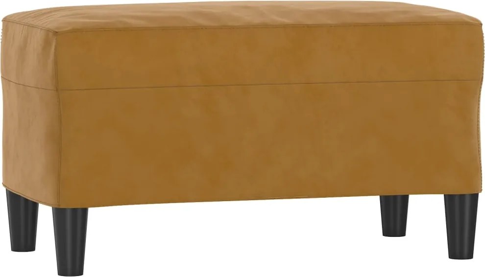 vidaXL barna bársony pad 70x35x41 cm