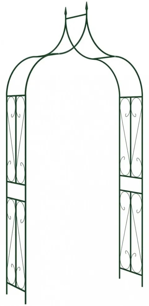 sötétzöld vas kerti boltív 142 x 37 x 275 cm
