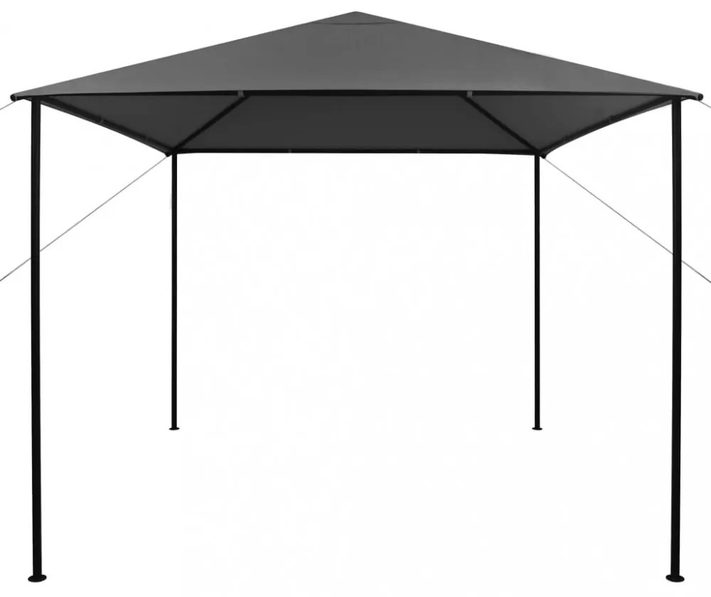 antracitszürke szövet és acél pavilon 3 x 3 m 180 g/m²
