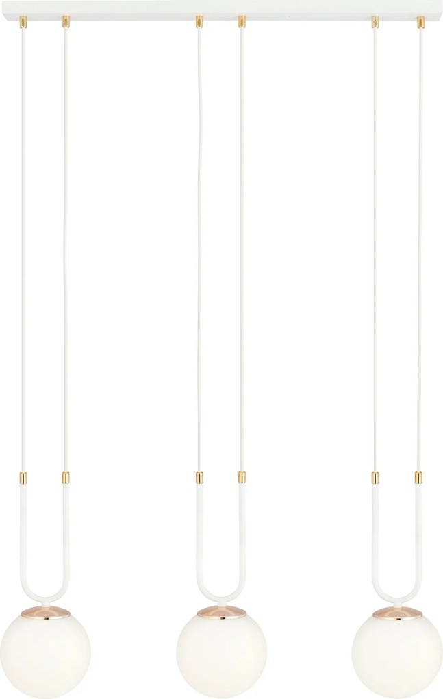 Emibig modern függeszték glam fehér emi1115/3