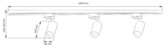 Spotlámpa sínrendszerhez MARIBEL 3xGU10/10W/230V arany