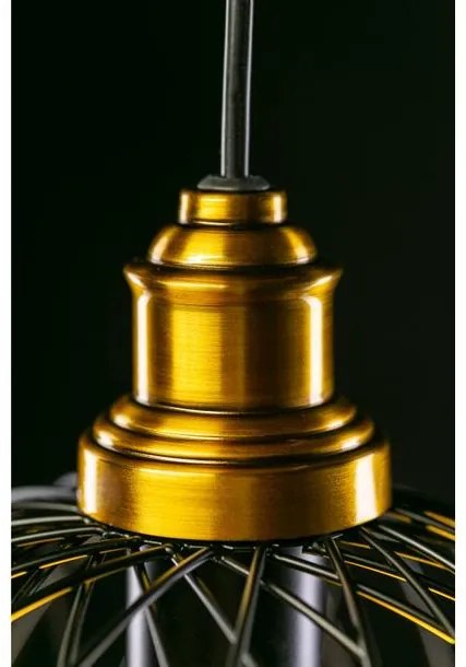 Lámpa Mennyezeti lámpatest VIELA 1,6972,AC220-240V,50/60Hz,1*E27,IP20,átmérő 25cm,egyes,fekete/arany