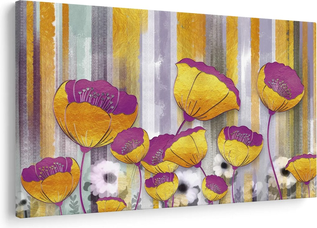 Kép - Virágok illusztrációja (90x60 cm)