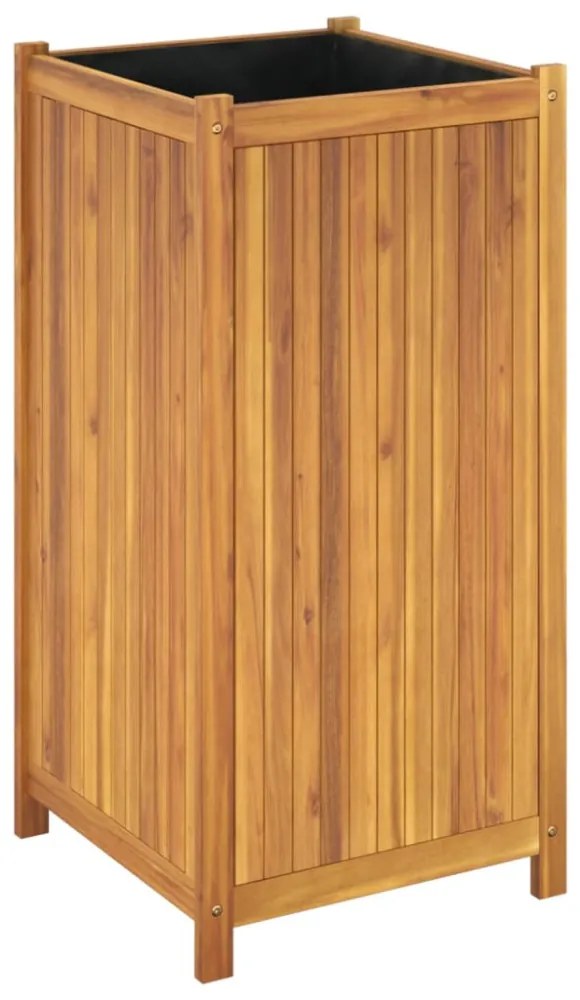 tömör akácfa kerti virágtartó béléssel 50 x 50 x 100 cm