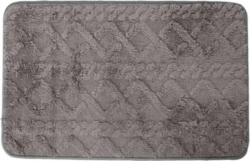 Fürdőszobaszőnyeg Csúszásgátló Puha Bolyhos szürke 45X75CM