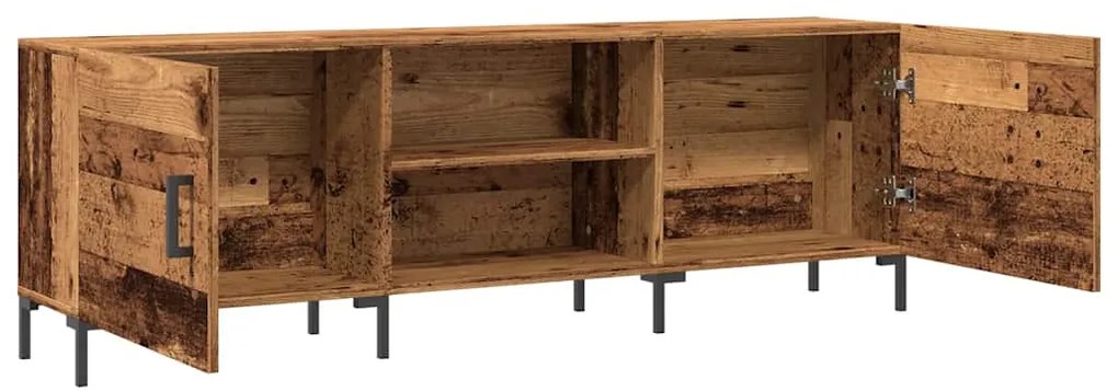 antik fa színű szerelt fa TV-szekrény 150 x 30 x 50 cm