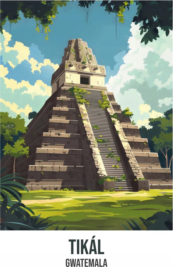 Poszter 39,5x55cm Tikal