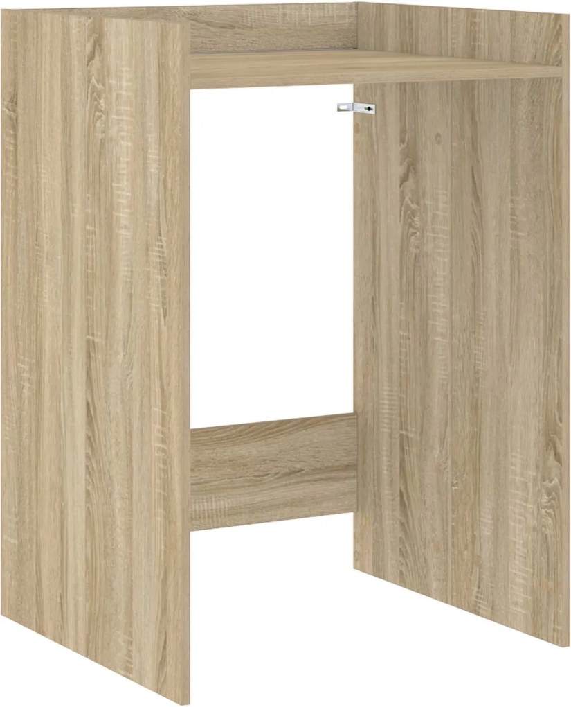 vidaXL Mosógép Szekrény tárolóval Sonoma 67,5 x 62 x 97 cm Faanyag