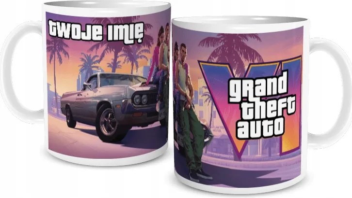 Bögre Játékos Játék Ajándék Gta VI Névvel