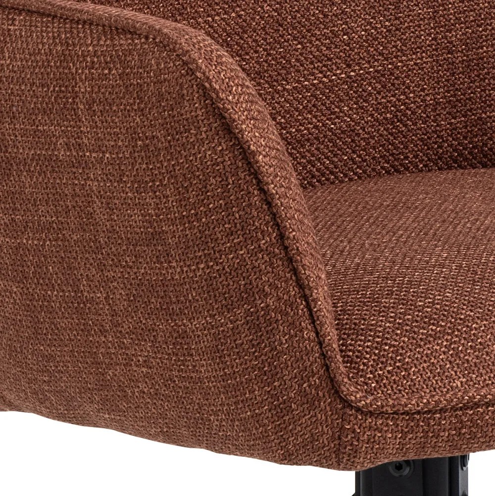 MAZZONI EXPORT YUNI Terrakotta (Basel 44 szövet) - MODERN KÁRPITOZOTT FORGÓSZÉK NAPPALIBA/ÉTKEZŐBE/LOFT IRODÁBA