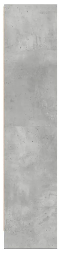 betonszürke szerelt fa könyvespolc 60 x 24 x 109 cm