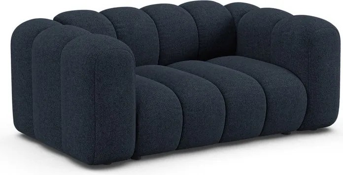 Sötétkék zsenília kanapé 170 cm Lupine – Micadoni