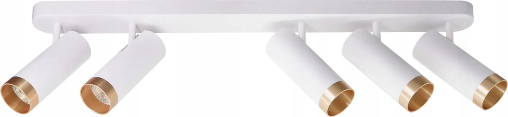 Mennyezeti lámpa Falra szerelhető spotlámpa 5x GU10 fehér arany Fado Goldlux