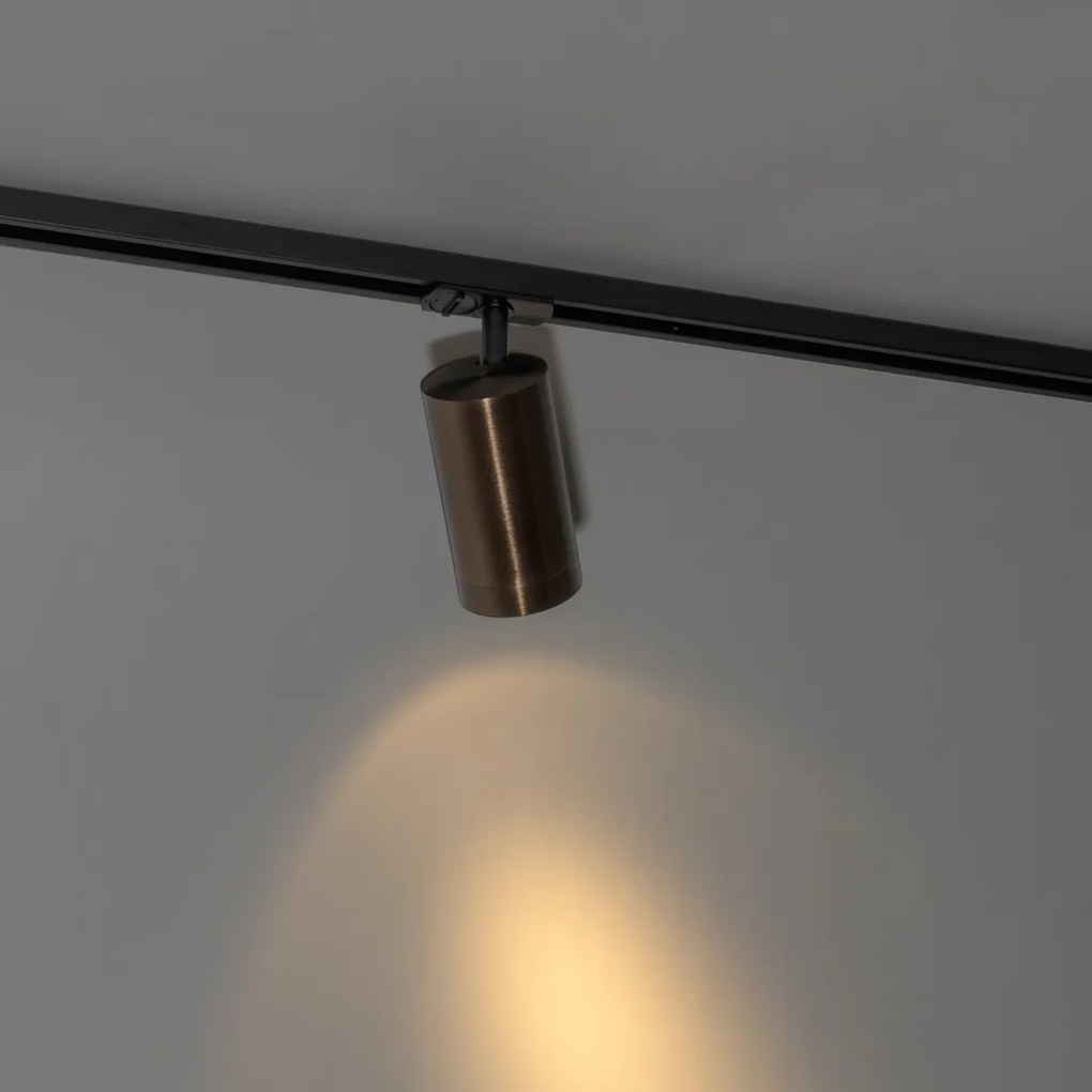 Modern sötét bronz spot lámpa sínrendszerhez, 1 fázisú, 70 mm - Iconic Jeana Luxe