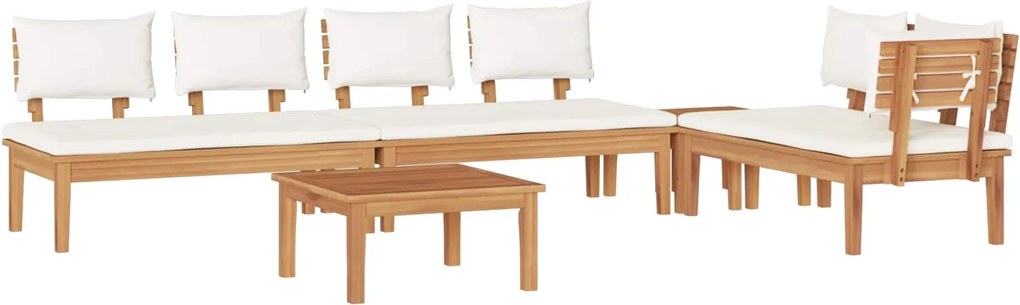 vidaXL Kerti Kanapé Szett 5 pcs Barna és Krém