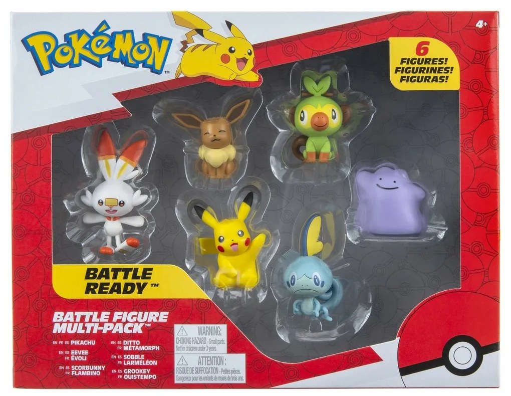Pokémon figurák készlete, 6 db